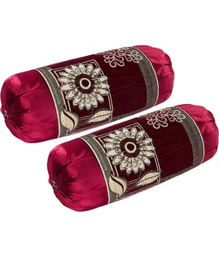 MAHALUXMI COLLECTION Set of 2 Velvet Bolster Covers