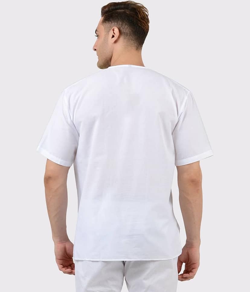 Maharaja White Cotton Men's Regular Kurta ( Pack of 2 ) view 2