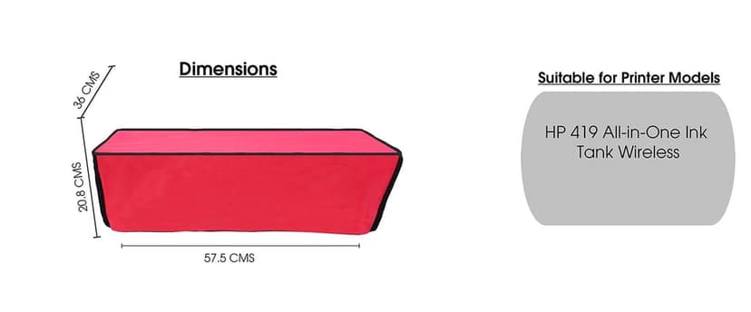 Palap Super Premium Dust Proof Printer Cover for HP 419 All-in-One Ink Tank Wireless -Red view 6