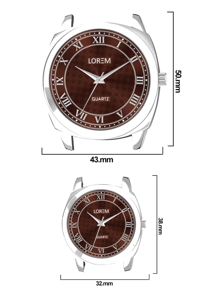 LOREM Unique Cubic Print Analog Watch Pair-UF view 4