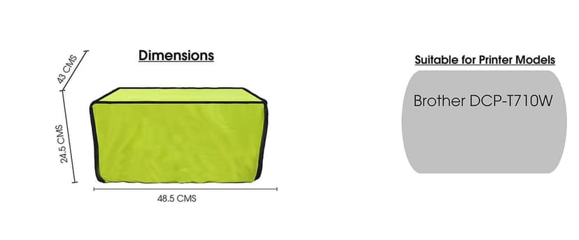 Palap Super Premium Dust Proof Printer Cover for Brother DCP-T710W (Green ; 48.5 x 43 x 24.5 Cms) view 6