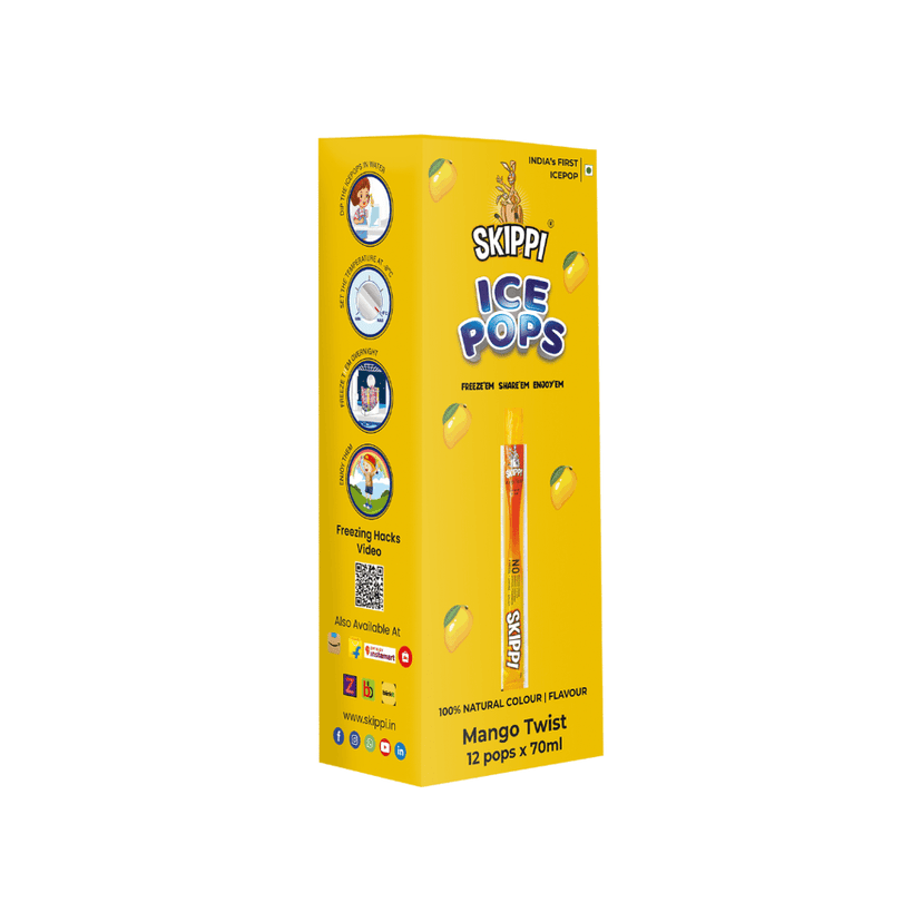 Mango Twist Flavor Skippi Natural Ice Pop, Pack of 12 Ice Pops view 6