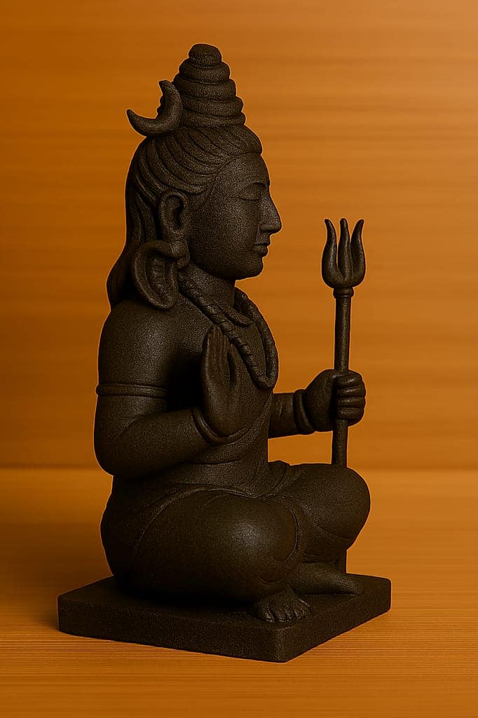 Exquisite Lord Shiva Statue with Trishul - Mahadev Idol for Home Temple & Decor