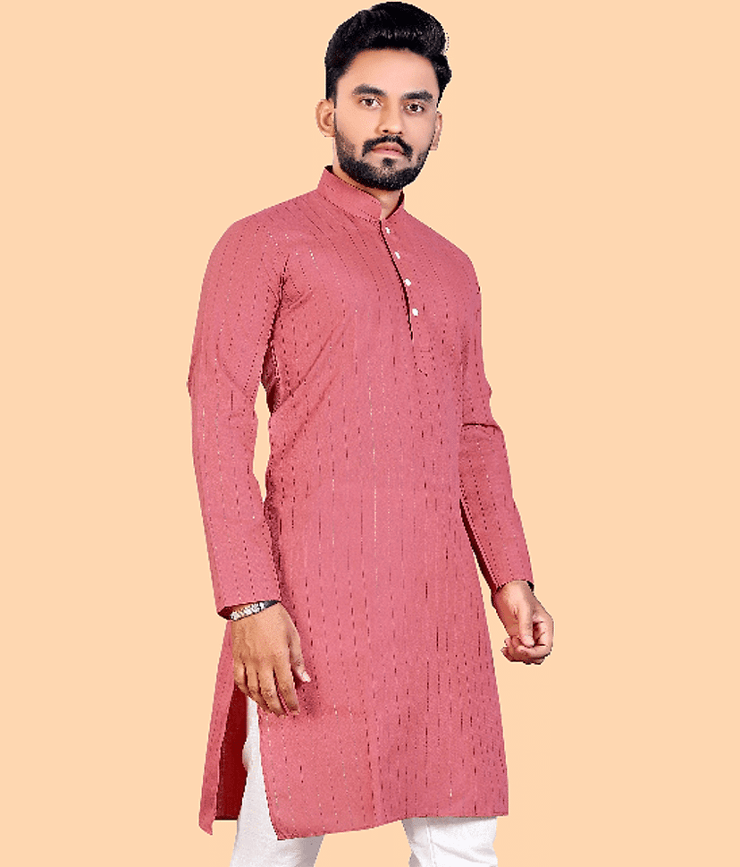 Balaji's - Purple Cotton Blend Men's Regular Kurta ( Pack of 1 )