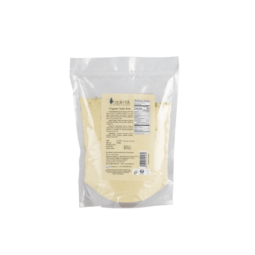 Praakritik Organic Sattu Atta 500 G view 2