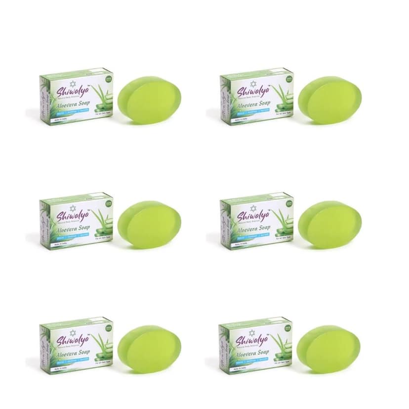 SHIWALYA Natural Aloevera Handmade Soap | Handmade Bathing Soap | Herbal Soap Soft & Radiant Skin | Suitable for All Skin Types (Pack of 4) view 3