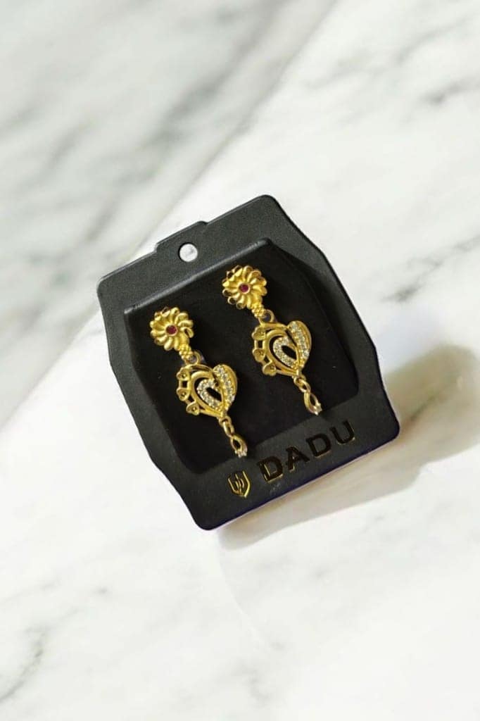 Gold-Plated American Diamond Earrings for Women | Daily Wear | Lightweight & Premium Finish view 2