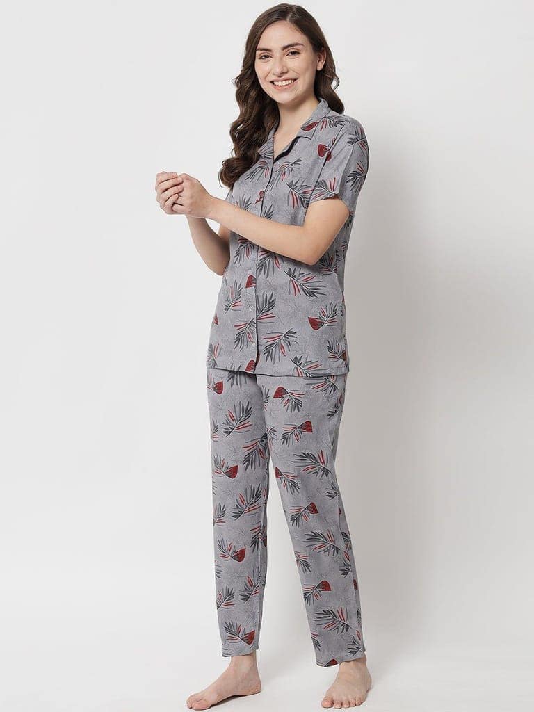 Klamotten Women's Printed Rayon Nightsuit N75Z0 view 8