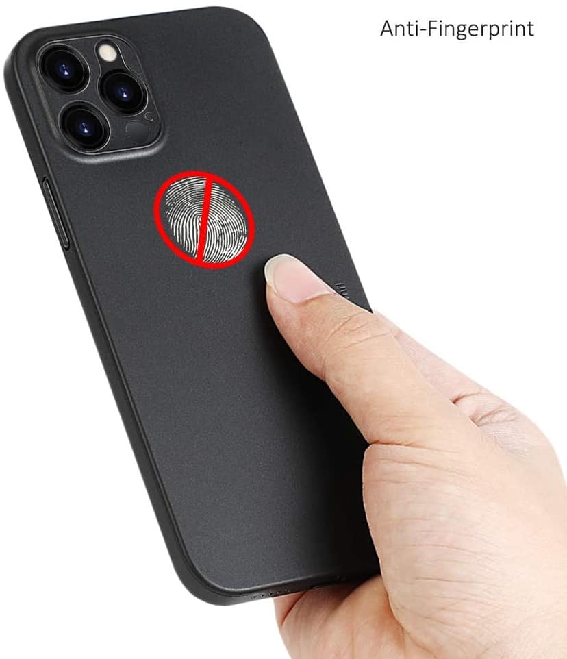 Memumi Slim Series Ultra Thin 0.3mm Back Cover for Apple iPhone 12 Pro - Black (6.1") view 4