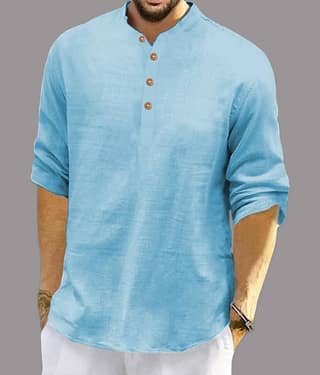 UNI VIBE Brown Cotton Blend Men's Shirt Style Kurta ( Pack of 1 )