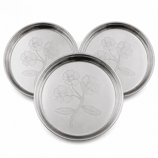 Premium Stainless Steel Round Floral Design Thali (Khoncha)