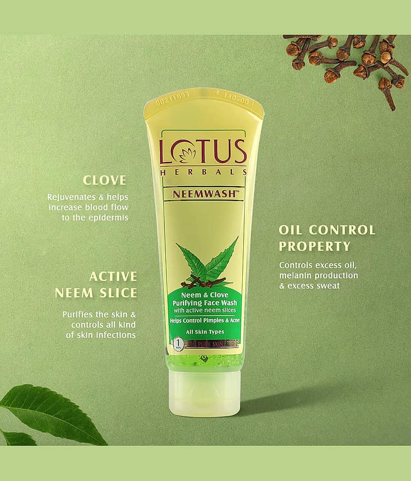 Lotus Herbals Neem Face Wash 150ml(Pack Of 2 300ml) view 2