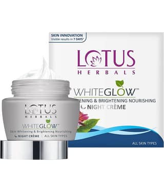 Lotus Herbals Whiteglow Skin Whitening & Brightening Nourishing Night Cream, 40G