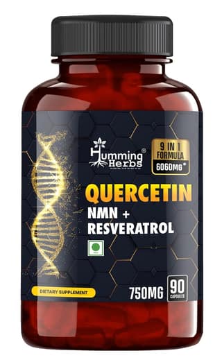 Humming Herbs Quercetin Supplement - NMN Plus Resveratrol Extract, 90 Capsules