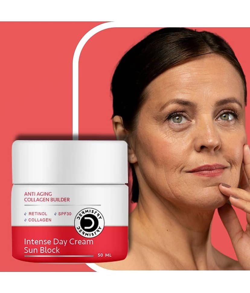 Dermistry Anti Aging Retinol Collagen SPF 30 Day Repair Cream Removes Fine Lines Wrinkles Puffiness Moisturizer Reverses Signs of Ageing Skin Repair Firming Brightening Lightening Transforming Use Capsule Face Wash Mask Pack Serum Facial Kit Crym Tabs-50m view 2