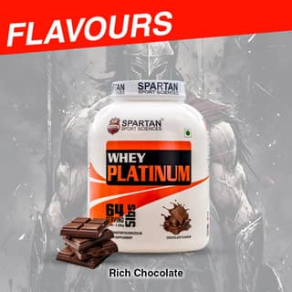SPARTAN SPORT SCIENCE Whey Platinum Protein Powder Concentrate Supplement with 24g Protein, 12g EAA, 5g BCAA, 4g Glutaine Acid for Men & Women