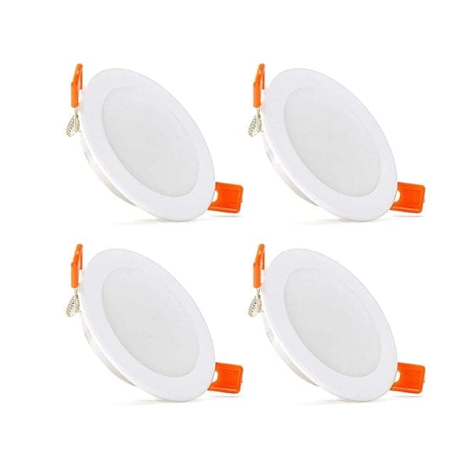 UBX Flora 9W LED Down Light, Round, Pack of 4, Recessed Ceiling LED Light, Suited for 3 inch Junction Box