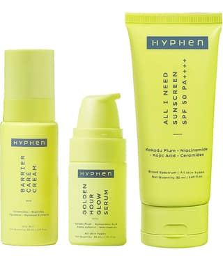 Hyphen Barrier Care Cream 50ml & Golden Hour Glow Serum 30ml & Sunscreen SPF 50+++ 50ml (Pack of 3)