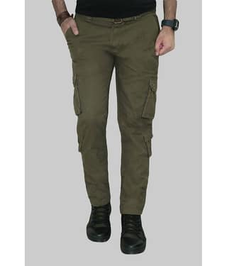 Urban Legends Regular Flat Men's Cargos - Black ( Pack of 1 )