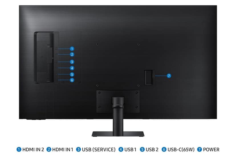 Samsung LS43DM700UWXXL M7 UHD 4K Smart Monitor 3840 x 2160 @60Hz, LOT Hub, Multiple Port, Speaker, Remote, Daisy Chain, WiFi,43" 108cm view 2