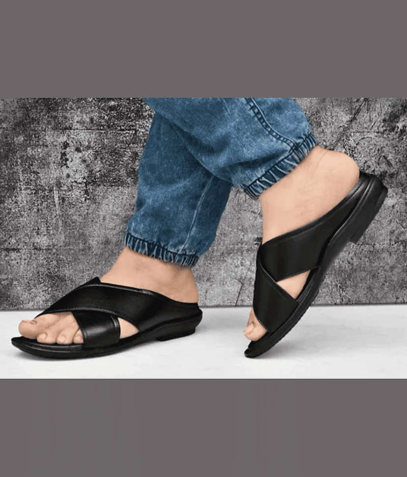 INFINITRENZ - Black Men's Korean Sandals