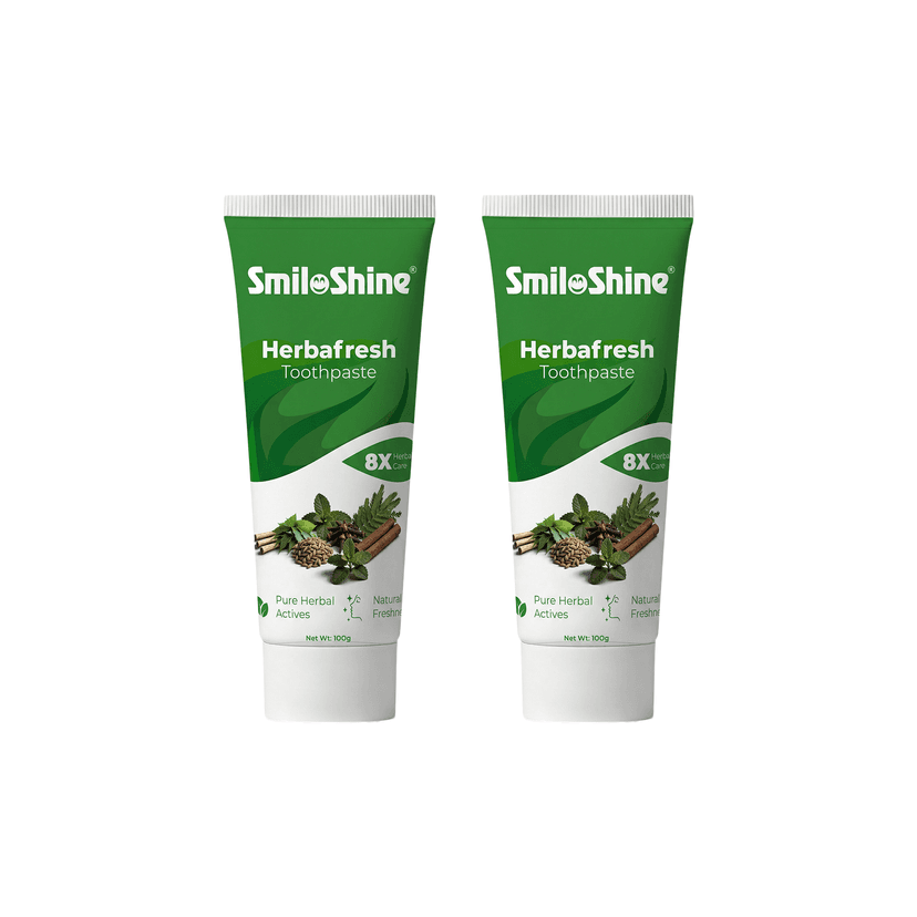 SmiloShine® Pack of 2 Herbafresh Herbal Toothpaste | 8X Herbal Care