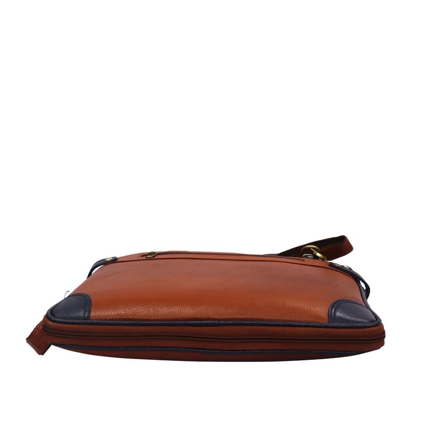 FHS Genuine Leather Laptop Bag for Men - Office Bag, Green & Brown Color - Fits Up to 14/15.6/16 Inch Laptop view 5