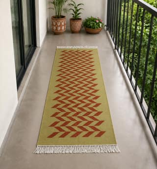 Handcrafted Cotton Woolen Panja Dari 2.5*6 feet