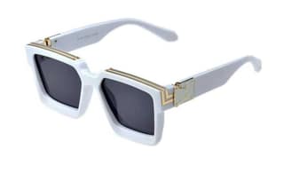 4Flaunt Monster Series Retro Trend Model Shades Thick Rectangle Luxury Square Sunglasses With UV 400 Protection For Men And Women (Black)
