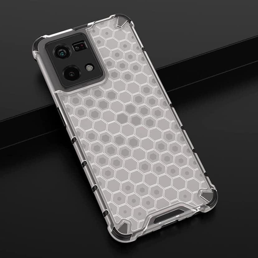 Faircost Hybrid Shockproof Back Cover for Oppo F21 pro 4G Hard Outside Soft Inside- (Polycabonate::Transparent) view 2