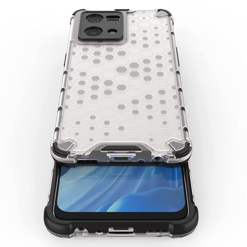 Faircost Hybrid Shockproof Back Cover for Oppo F21 pro 4G Hard Outside Soft Inside- (Polycabonate::Transparent) view 5