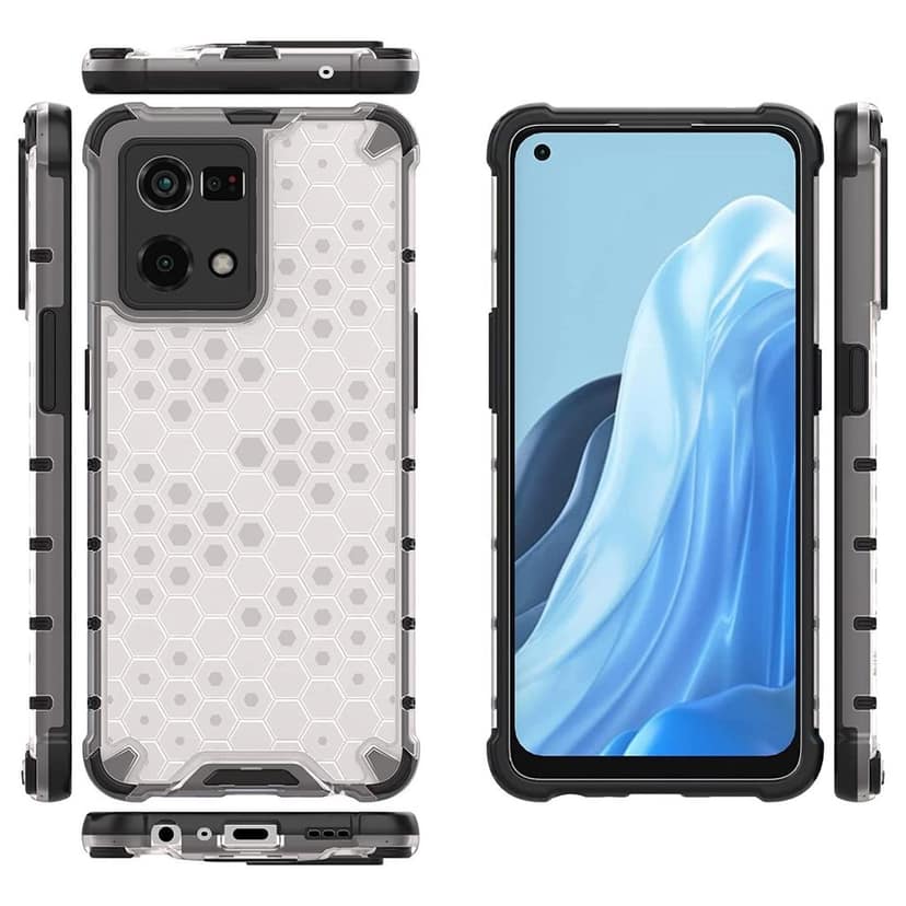 Faircost Hybrid Shockproof Back Cover for Oppo F21 pro 4G Hard Outside Soft Inside- (Polycabonate::Transparent) view 6