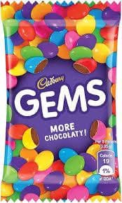 CADBURY GEMS MRP 10