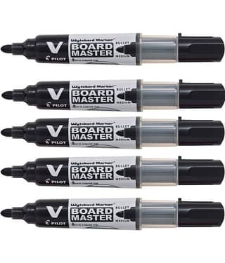 Pilot V Board Master Marker Ink Black Pack of 5