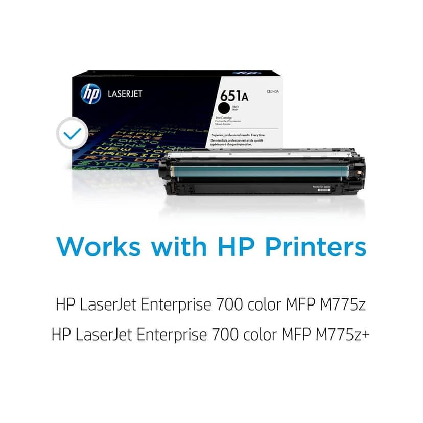 HP 651A Black Original LaserJet Toner Cartridge (CE340A)
