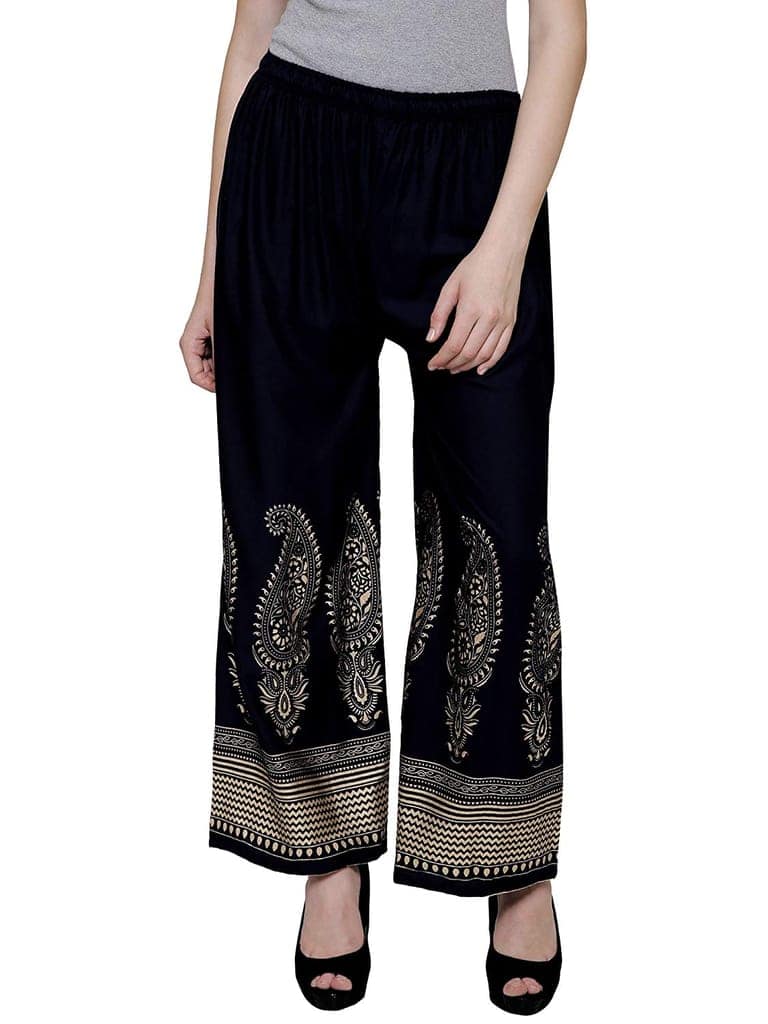 Rayon Printed Palazzo Pants, Combo Pack-3 view 2
