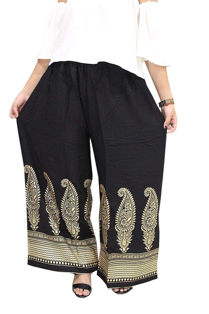 Rayon Printed Palazzo Pants, Combo Pack-3 view 3