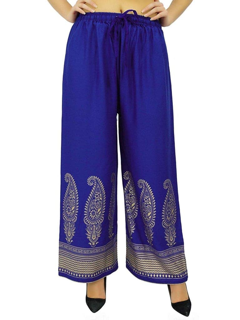 Rayon Printed Palazzo Pants, Combo Pack-3 view 4