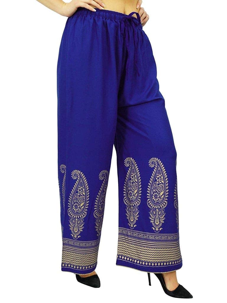 Rayon Printed Palazzo Pants, Combo Pack-3 view 5
