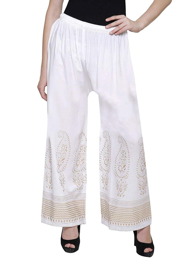 Rayon Printed Palazzo Pants, Combo Pack-3 view 6