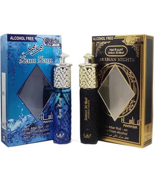 MANASIK ARABIAN NIGHT & ZAM ZAM Concentrated Attar Roll On 6ml . ( COMBO SET )
