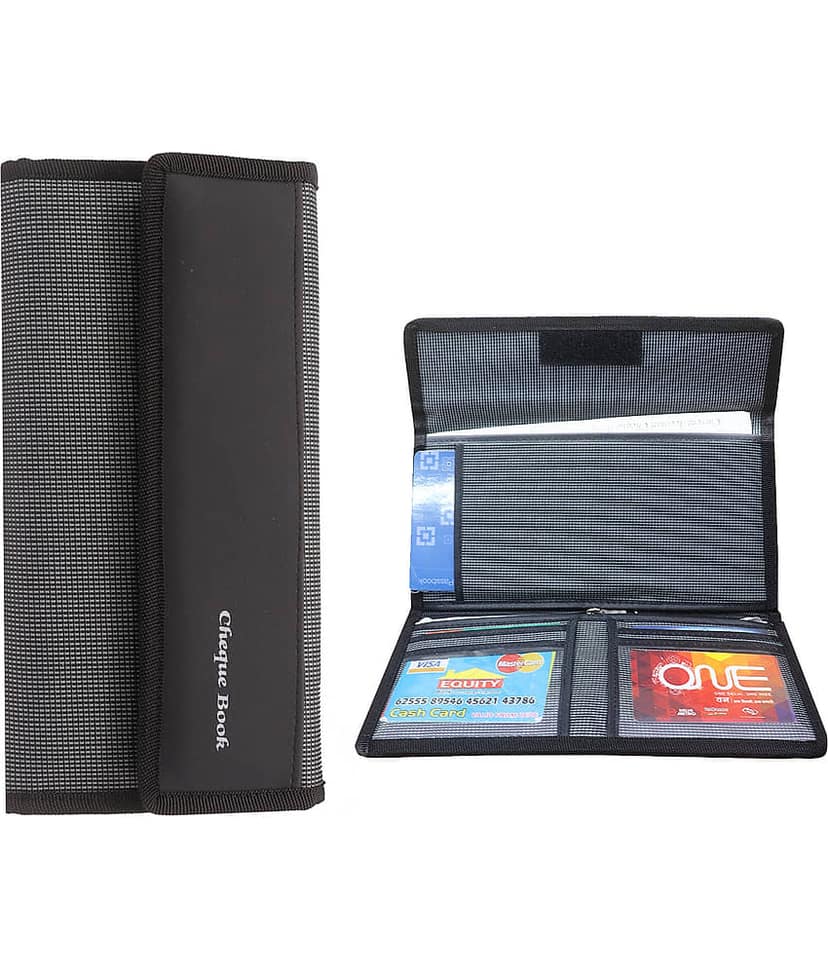 Kopila Matte Material Expendable Passbooks and Cheque Book /Document Holder/Cards Holder Foe men & Women