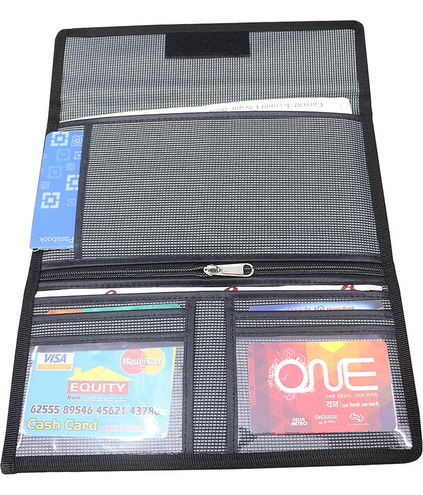 Kopila Matte Material Expendable Passbooks and Cheque Book /Document Holder/Cards Holder Foe men & Women view 2