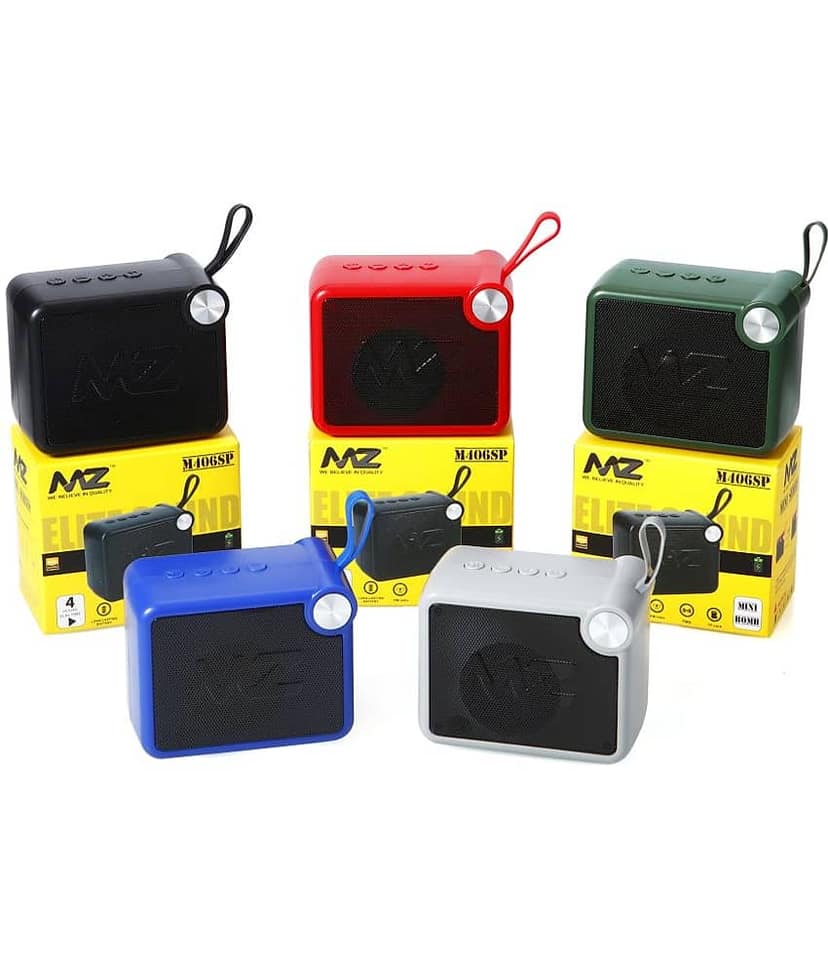 MZ M406SP 5 W Bluetooth Speaker Bluetooth V 5.0 with SD card Slot Playback Time 6 hrs Black view 2