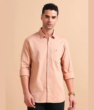 Cool Colors 100% Cotton Slim Fit Solids Full Sleeves Men's Casual Shirt - Green ( Pack of 1 )