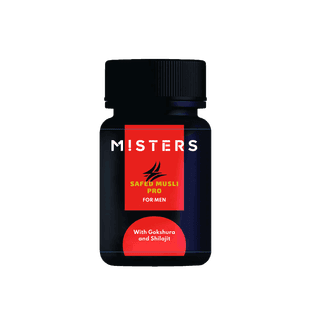 Misters Safed Musli Pro with Shilajit, Safed Musli & Gokshura for Men | 60 capsules