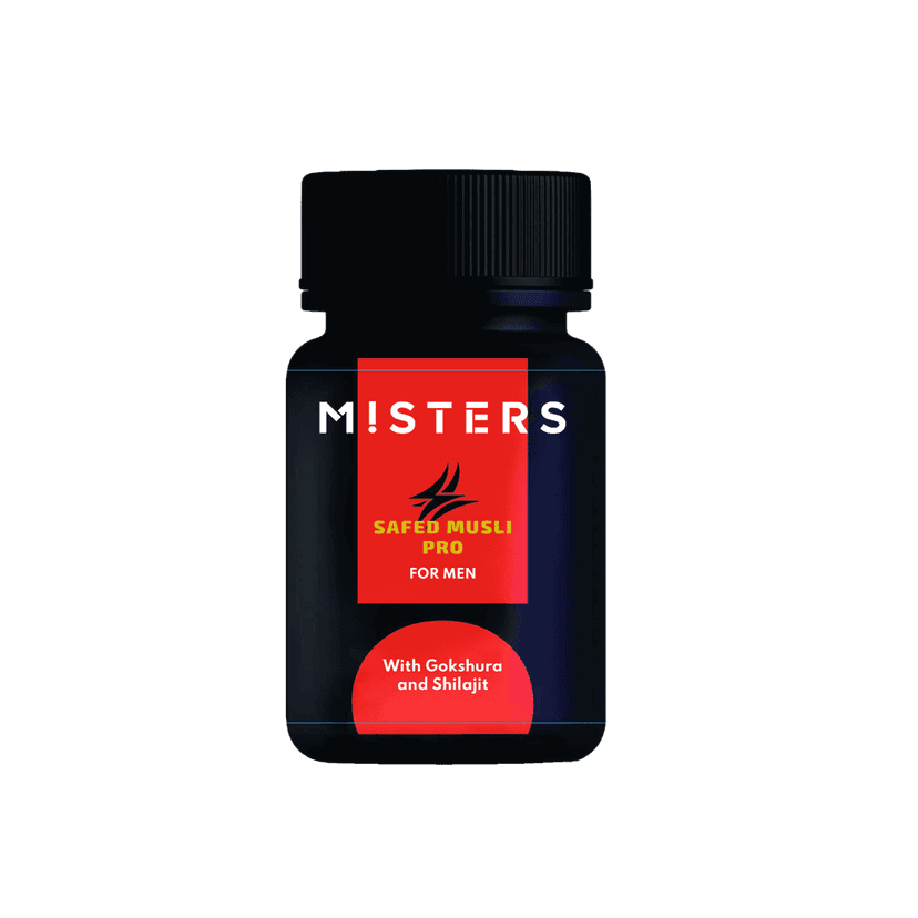 Misters Safed Musli Pro with Shilajit, Safed Musli & Gokshura for Men | 60 capsules