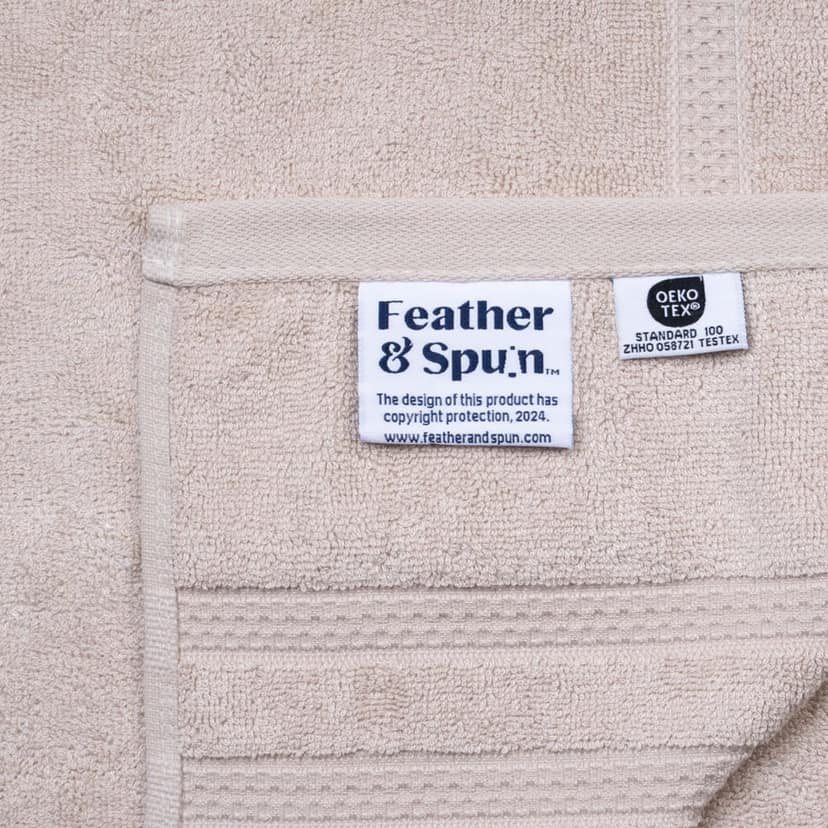 Feather & Spun Bamboo Cotton Hand Towel | Lavender Fragrance | Oeko-TEX® Standard 100 | Anti Microbial | Fade Resistant | Double Needle Stitch | 600 GSM - 40 cms x 71 cms (Pack of 2) view 3