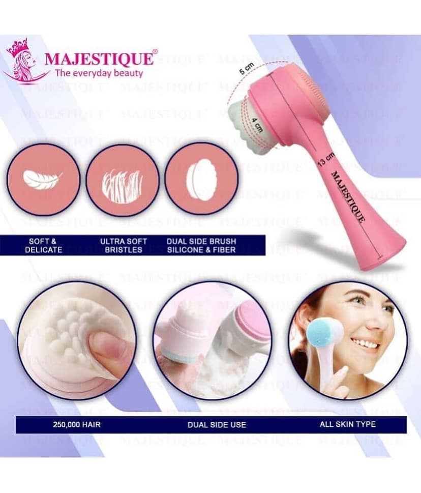 Majestique 2Pcs Set Face Exfoliator Brush & Gentle Silicone Brush For Deep Cleansing view 2