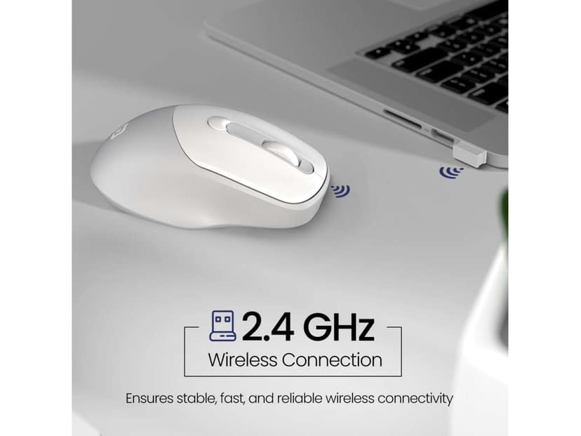 Portronics Toad 35 Wireless Mouse with 2.4 GHz Wireless, Adjustable Sensitivity, USB Receiver, Ergonomic Design, for Laptops, Desktops PC, Mac view 2